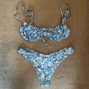 Kulani Kinis Blue Floral Bikini Set